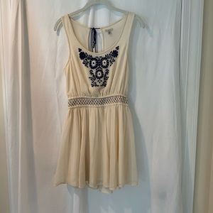 Ecote embroidered off white Dress